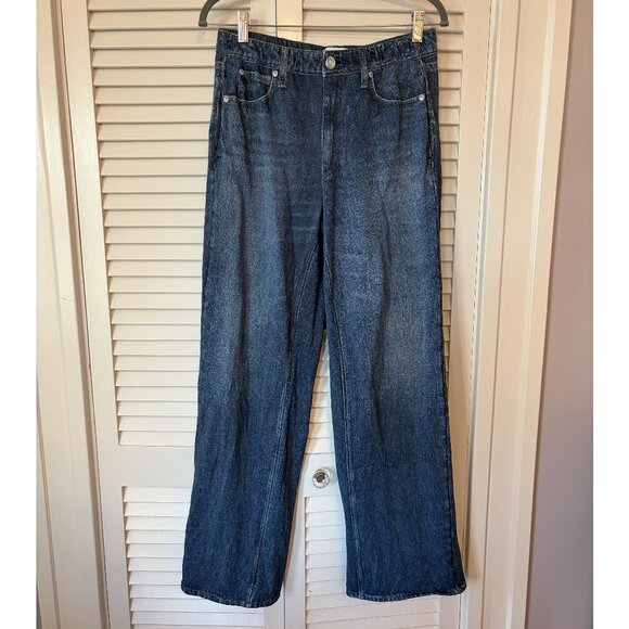 rag & bone Miramar Terry Wide Leg Jeans sweatpants denim medium cotton - Picture 2 of 13